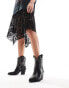 Glamorous western ankle boots in black