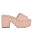 Фото #2 товара Women's Yanni Quilted Platform Block Heel Sandals