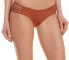 Фото #1 товара Vitamin A 170389 Womens Strappy Hipster Swim Bikini Bottom Brown Size X-Small