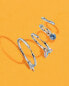 Фото #2 товара Glittering blue pendants on round earrings Happy Ears SHE013