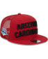 Фото #1 товара Men's Cardinal Arizona Cardinals Stacked Trucker 9FIFTY Snapback Hat