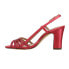 Nina Avaley Rhinestone Evening Block Heels Womens Red Dress Sandals AVALEY-YS-8