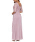 Women's Lace-Top Waterfall-Detail Gown