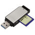 Фото #2 товара Hama 123900 - MicroSD (TransFlash) - MicroSDHC - MicroSDXC - MMC - SD - SDHC - SDXC - Black - Silver - USB 3.2 Gen 1 (3.1 Gen 1) - 68.1 mm - 22.7 mm - 12 mm