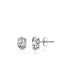 Suzy Levian Sterling Silver Cubic Zirconia Oval-Cut Classic Stud Earrings