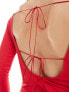 Фото #7 товара Miss Selfridge backless top with ties in red