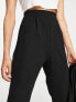 ASOS DESIGN Petite jersey tapered suit trousers in black