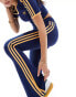 Фото #3 товара adidas Originals ribbed flared leggings in dark blue