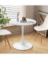Фото #4 товара 32" Modern Round Dining Table With Printed Marble Tabletop