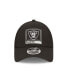 Фото #4 товара Men's Black Las Vegas Raiders Framed Af 9Forty Snapback Hat