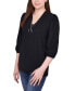 ფოტო #3 პროდუქტის Petite Balloon Sleeve Pullover with Necklace