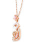 Фото #3 товара Swarovski rose Gold-Tone Crystal Iconic Swan Pendant Necklace, 14-7/8" + 2" extender