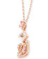 Rose Gold-Tone Crystal Iconic Swan Pendant Necklace, 14-7/8" + 2" extender