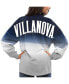 Women's Navy Villanova Wildcats Ombre Long Sleeve Dip-Dyed T-shirt