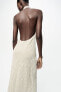 Фото #4 товара Платье из рельефной ткани со стразами ZARA