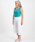Фото #3 товара Petite Fringe-Trim Capri Pants, Created for Macy's