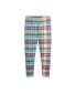 Фото #2 товара Big Girls Madras-Print Stretch Jersey Legging Pants