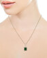 ფოტო #2 პროდუქტის EFFY® Emerald (2-1/5 ct. t.w.) & Diamond (1/4 ct. t.w.) 18" Pendant Necklace in 14k White Gold (Also Available in 14k Yellow Gold)