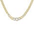 Фото #1 товара Macy's diamond Cuban Link 18" Chain Necklace (1/3 ct. t.w.) in 14k Gold-Plated Sterling Silver