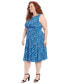 Фото #4 товара Plus Size Sleeveless Fit & Flare Midi Dress