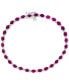 ფოტო #3 პროდუქტის EFFY® Ruby (6-1/3 ct. t.w.) & Diamond (1/20 ct. t.w.) Link Bracelet in Sterling Silver