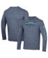 Фото #2 товара Men's Heather Navy Seattle Kraken Tri-Blend Long Sleeve T-shirt