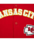 ფოტო #2 პროდუქტის Men's Red Kansas City Chiefs Classic Warm-Up Short Sleeve Full-Snap Jacket