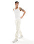 Фото #1 товара Good For Nothing ribbed branded vest in off white