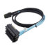 Фото #14 товара Cablecc 50cm Internal Mini SAS SFF-8087 Host to 4 SFF-8482 Target SAS Hard Drive and IDE Power Cable