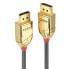 Фото #1 товара Lindy 7.5m DisplayPort 1.2 Cable - Gold Line - 7.5 m - DisplayPort - DisplayPort - Male - Male - Grey
