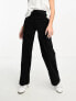 Фото #7 товара Vero Moda Tall Kayla button front wide leg jeans in black