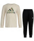 ფოტო #5 პროდუქტის Little & Toddler Boys Long-Sleeve Logo T-Shirt & Jogger Pants, 2 Piece Set