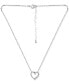 Фото #2 товара Giani Bernini cubic Zirconia Open Heart Pendant Necklace in Sterling Silver, 16" + 2" extender, Created for Macy's