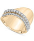 Diamond Swoop Wide Band Statement Ring (1/2 ct. t.w.) in Gold Vermeil, Created for Macy's Золотистый, 9 - фото #1