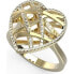 Decent Gold Plated Heart Cage Ring JUBR03101JWYG