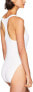 Felina 169276 Womens Stretch Rib Racerback Bodysuit Solid White Size Small