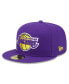 Фото #3 товара Men's Purple Los Angeles Lakers Side Arch Jumbo 59FIFTY Fitted Hat
