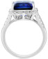 EFFY® Lab Grown Sapphire (7-5/8 ct. t.w.) & Lab Grown Diamond (1 ct. t.w.) Halo Statement Ring in 14k Gold