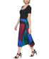 ფოტო #3 პროდუქტის Women's Mixed-Media Printed Pleated Dress