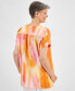 ფოტო #2 პროდუქტის Women's Mixed-Media Short Sleeve Top, Created for Macy's