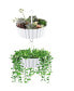 Фото #3 товара Sunny Hanging TwoTier Lace Pattern Planter White 10"