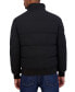 Фото #6 товара Men's Zip-Front Bomber Jacket with Faux Fur Hood