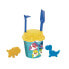 Фото #1 товара Игрушечный пистолет, автомат или бластер AVC Sharks With Shovel Rake Sieve And 2 Figures 18 cm Diameter beach bucket