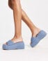 Daisy Street chunky sole sandals in denim