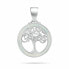 Silver pendant Tree of Life with zircons and white opal PT137W