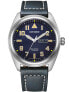 Фото #1 товара Наручные часы American Exchange Quartz Movement Black Leather Strap Analog Watch, 44mm