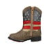 Фото #3 товара Roper Patriot Light Up Heels Round Toe Cowboy Toddler Boys Brown Casual Boots 0