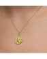 ფოტო #2 პროდუქტის Women's 14K Gold Plated Tiger Coin Necklace