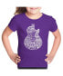 ფოტო #1 პროდუქტის Big Girl's Word Art T-shirt - Rock Guitar Head