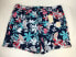 St. John's Bay Women's Chino Short Size 18 Navy Floral Print 7" MID RISE NEW